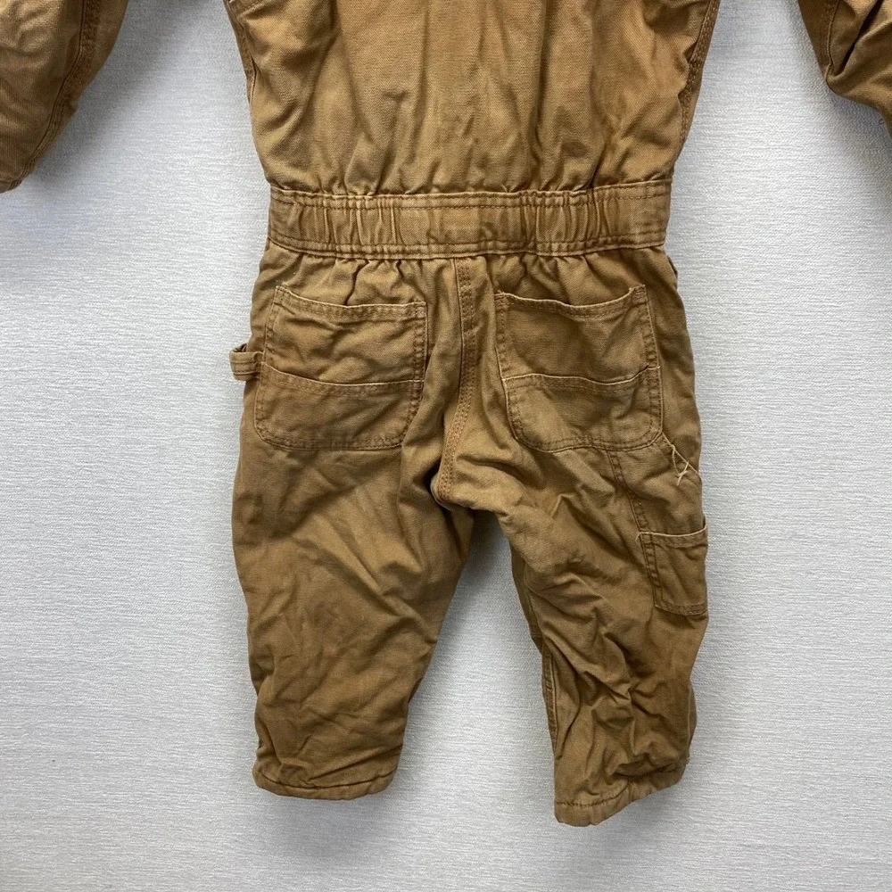 Polar King by Key Insulated Duck Canvas Coveralls Youth XS Brown Workwear Suit
